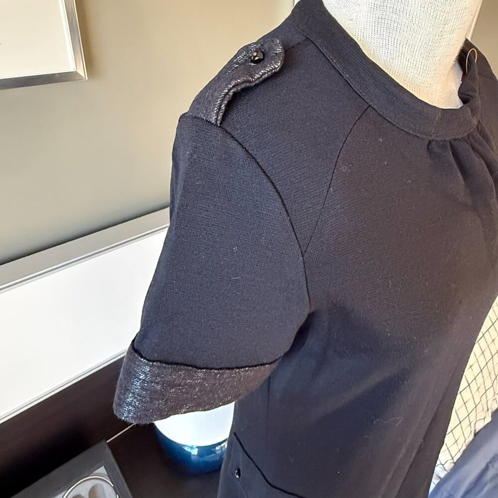 - Guy Rover 100% Virgin Wool Shift Dress in Black Fall Winter Italy 44 or US MED - Picture 10 of 13